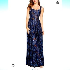 Dress the population Annabelle Navy Blue dress L